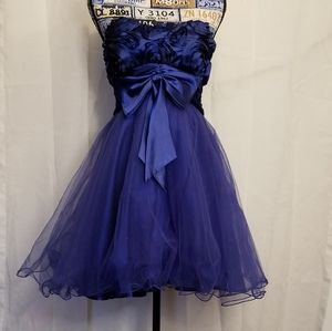 Prom dress gownroyal blue tool short roses